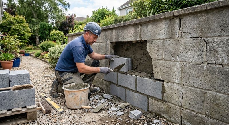 Concrete Block Wall Repair