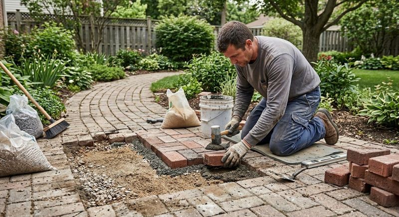 Brick Driveway Repair in Olympia, WA