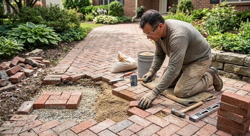 Brick Hardscape Repair in Olympia, WA