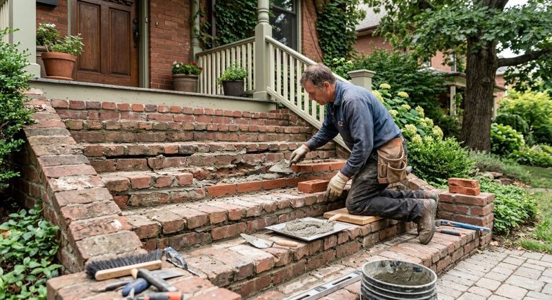 Brick Stairs Repair in Yelm, WA