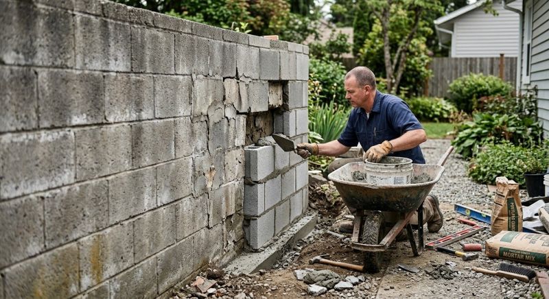 Cinder Block Repair in Olympia, WA