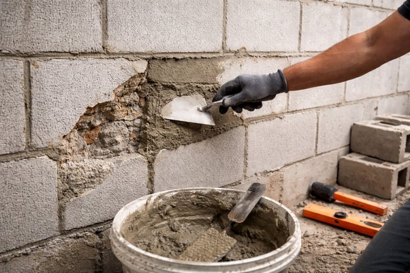 Cinder Block Wall Repair in Steilacoom, WA