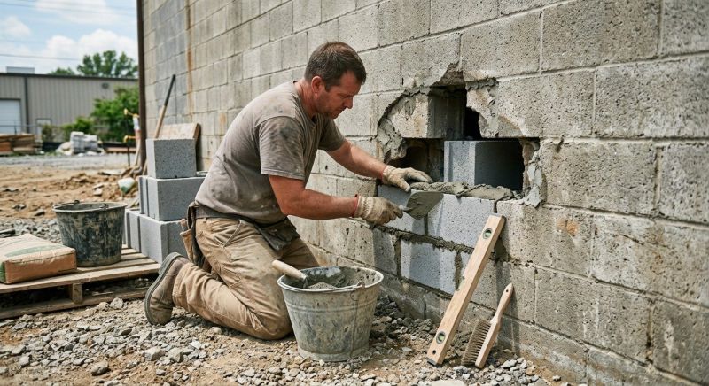 Concrete Block Repair in Olympia, WA