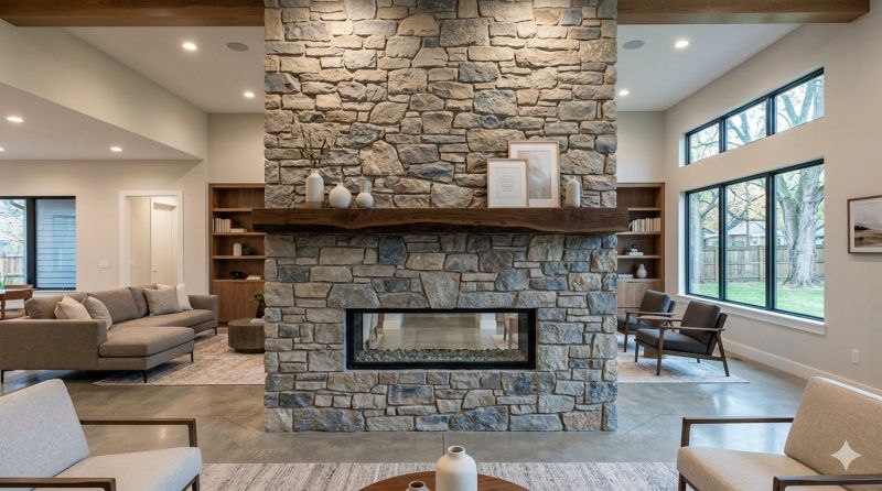 Stone Chimney Installation in Mason County, WA