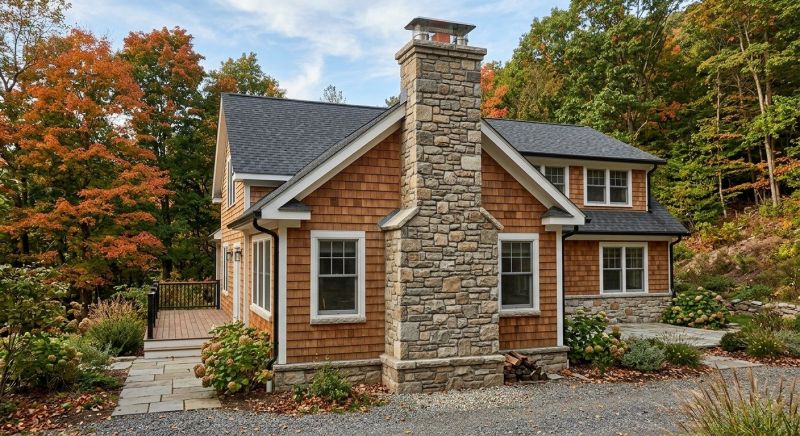 Stone Chimney Installation in Rochester, WA
