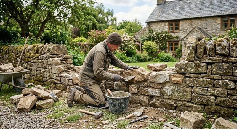 Stone Wall Repair in Yelm, WA